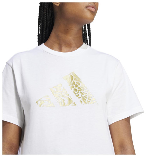 Adidas Γυναικεία κοντομάνικη μπλούζα Tech Metallic Graphic Tee Adidas Γυναικεία κοντομάνικη μπλούζα Tech Metallic Graphic Tee